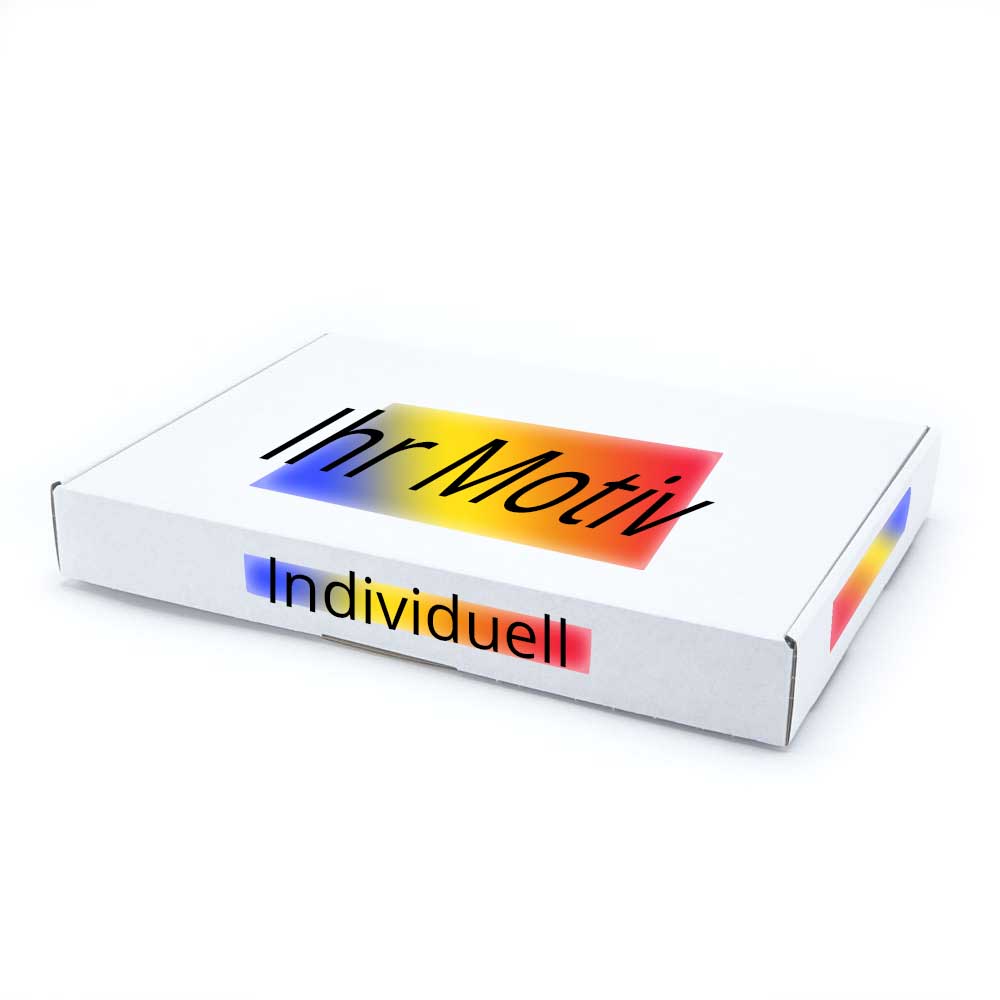 350 x 250 x 50 mm Maxibrief Karton, weiß (Außenmaß) mit Digitaldruck bis 5-seitig bedruckt freie Positionierung - Druckfläche bis 30 %