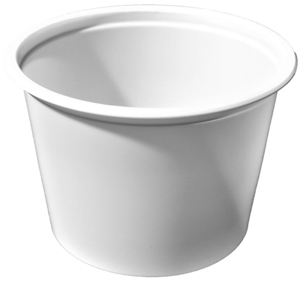 weißer Feinkostbecher mit Deckel PP 500 ml (Ø 115 x 80 mm)