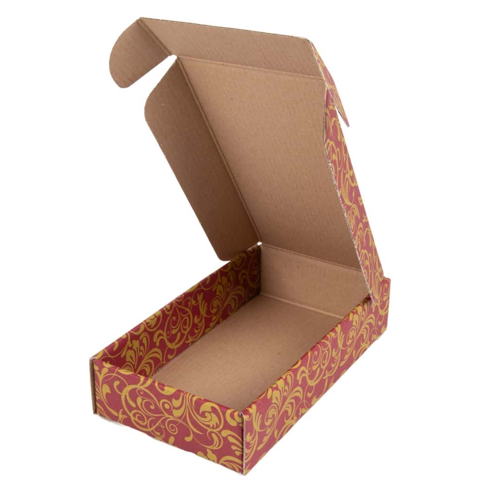 Geschenkbox Present 185 x 100 x 40 mm Bordeaux-Gold