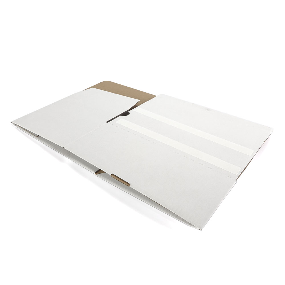 350 x 250 x 135 mm Retourenkarton wiederverschließbar weiß