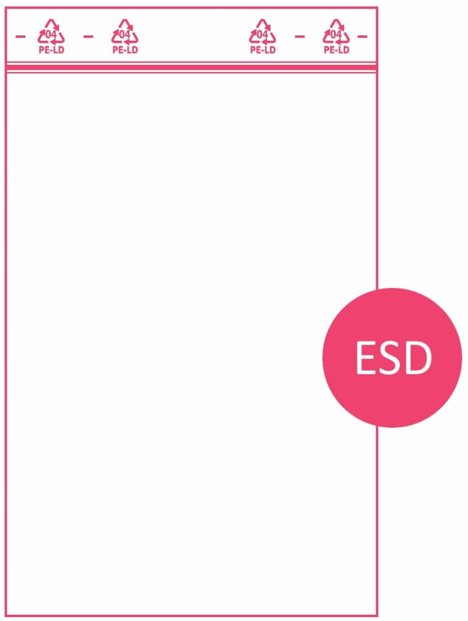 Druckverschlussbeutel antistatisch 130 x 170 x 0,05 mm