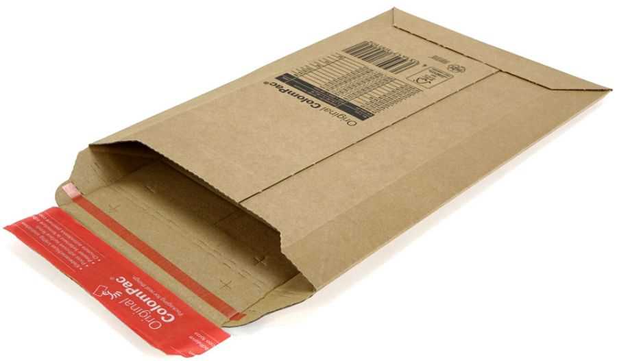 Versandtasche Wellpappe, braun 150 x 250 x 0-50 mm