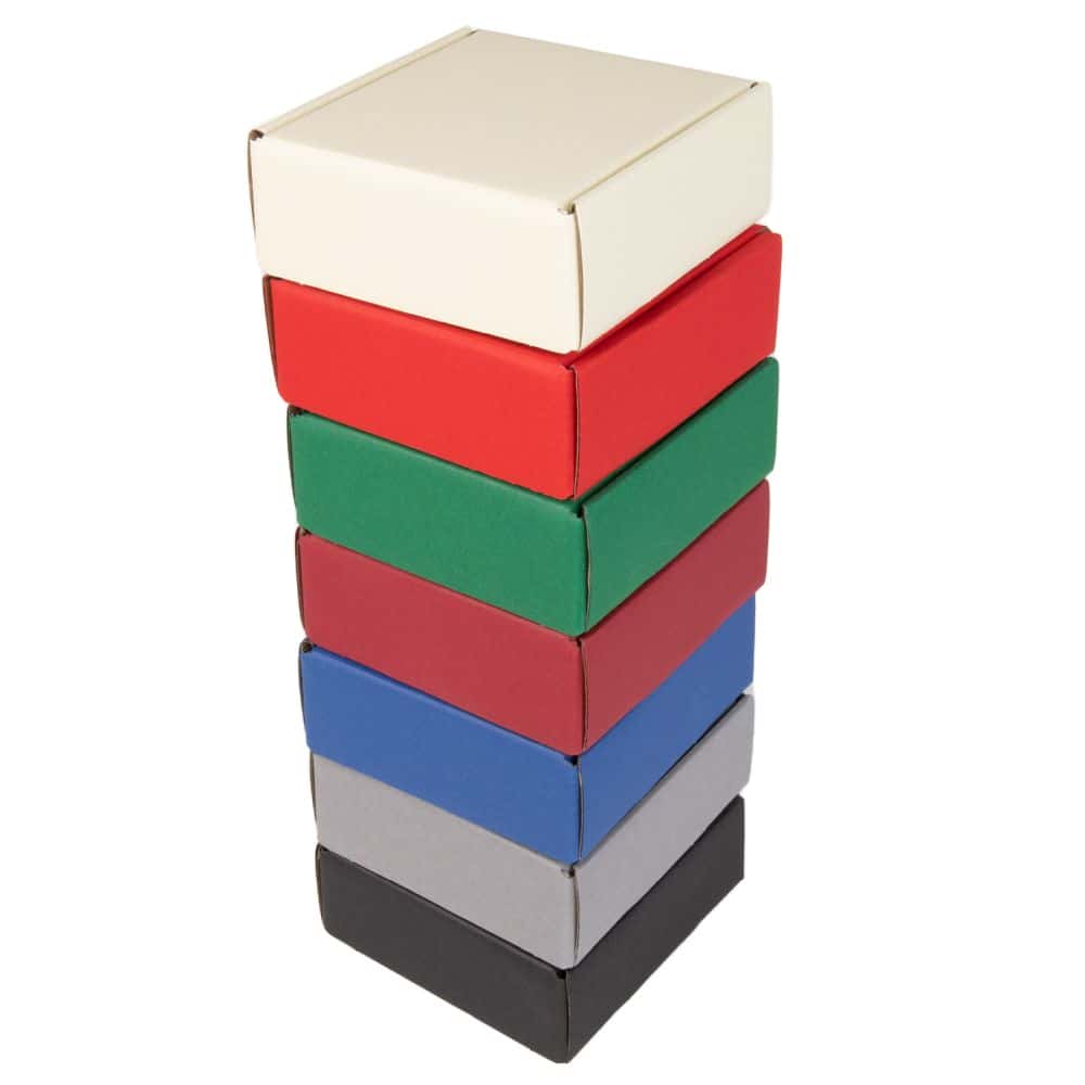 Geschenkbox Present quadratisch 110 x 110 x 40 mm Schiefergrau