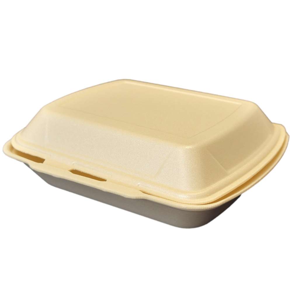 Thermo-Klappbox Menübox XPS Styropor cream, ungeteilt 240 x 210 x 70 mm (ca. 1000 ml)