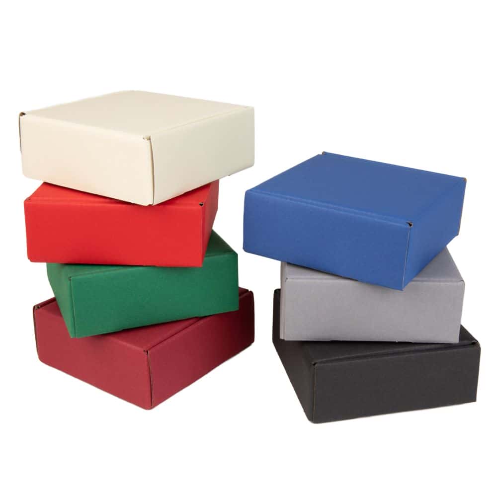 Geschenkbox Present quadratisch 110 x 110 x 40 mm Schiefergrau
