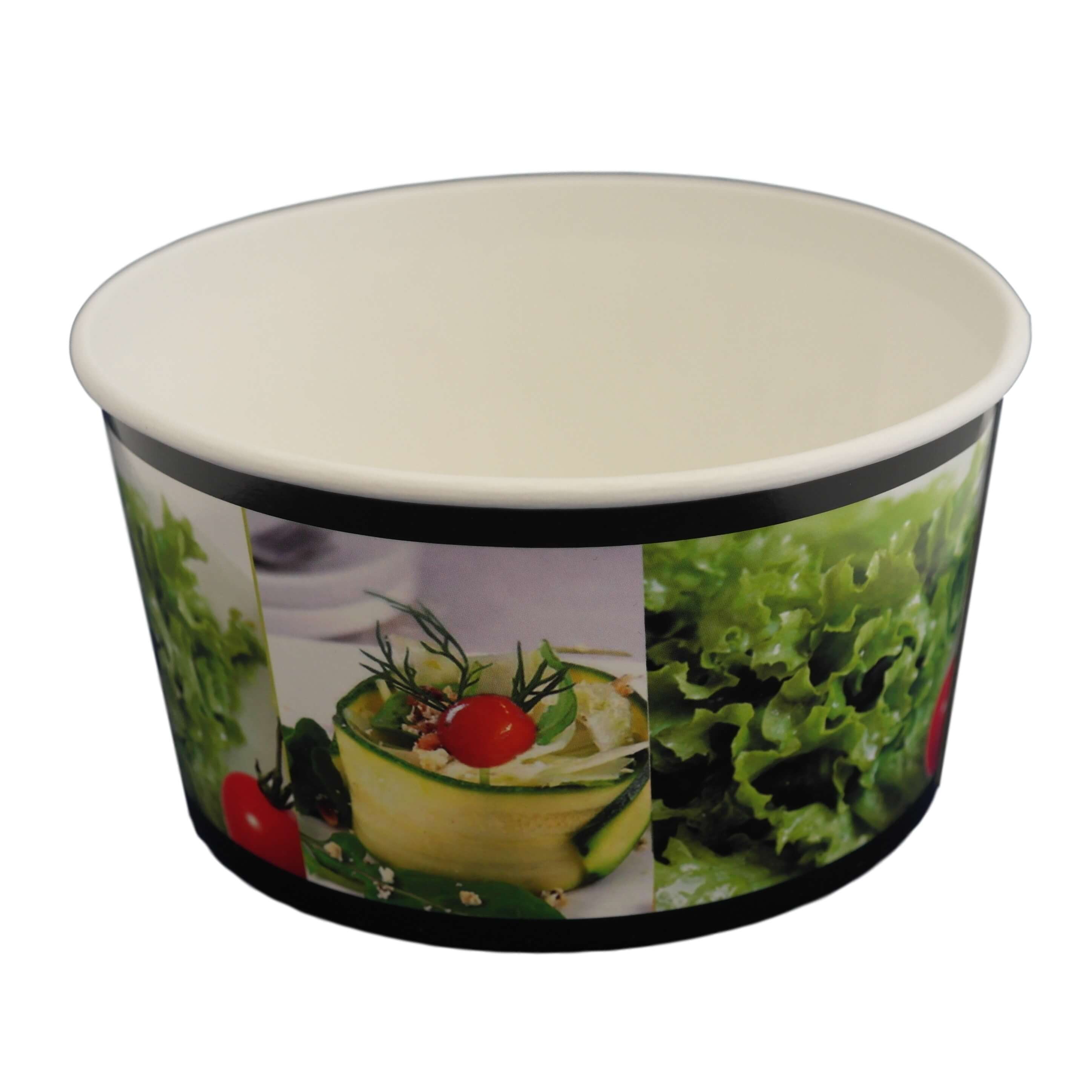 Papp Salatschale To Go weiß neutraler Druck 1000 ml