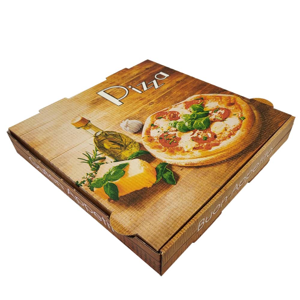 Pizzakarton NYC weiß, Neutraldruck "PIZZA" 60 x 60 x 5 cm