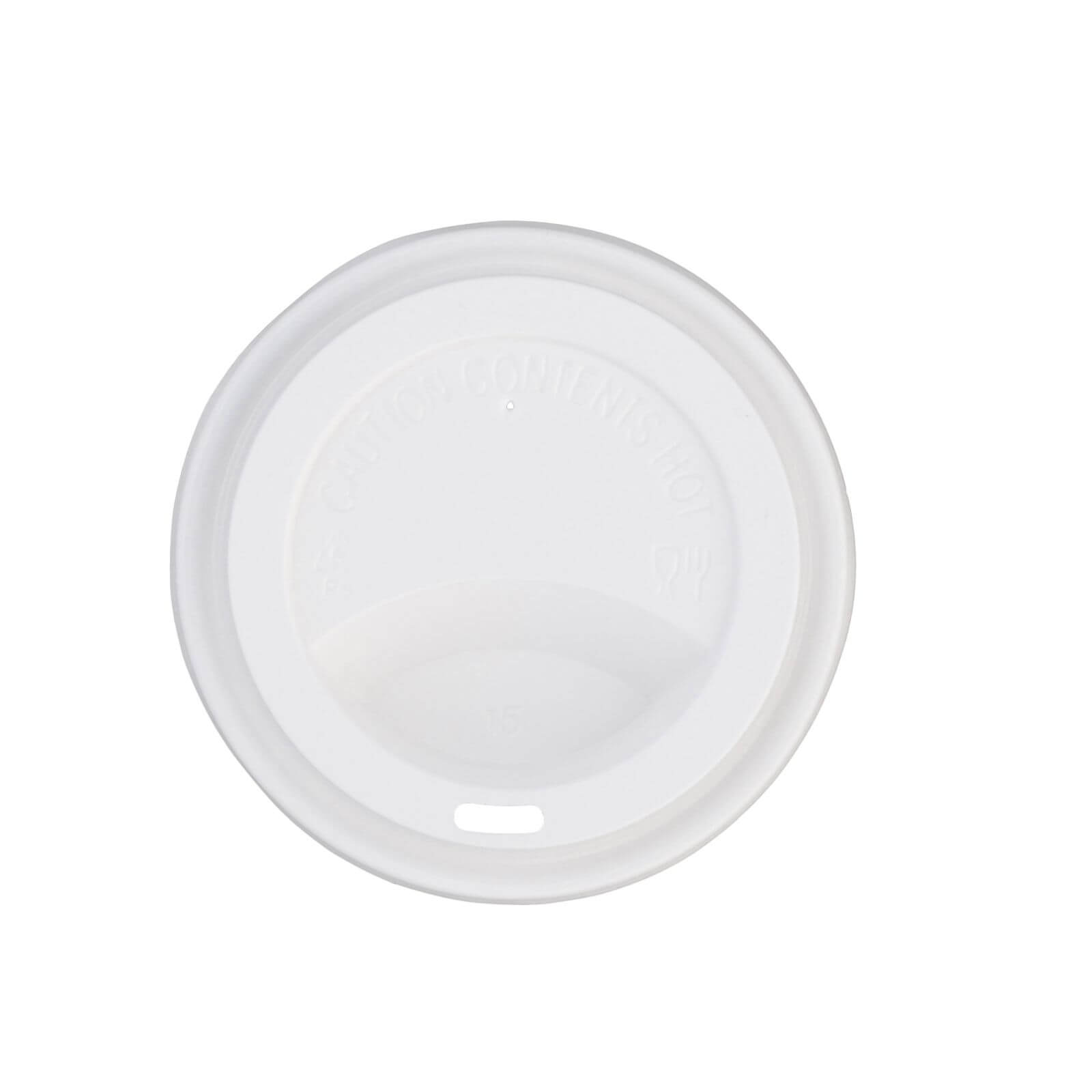 Weißer Deckel für Kaffeebecher 0,3 l Ø 90 mm