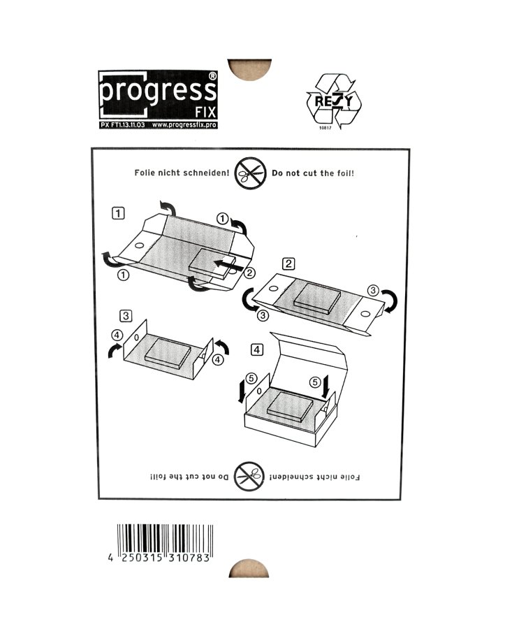 Fixiereinlage "Premium" 135 x 110 x 0-30 mm (DIN C6)