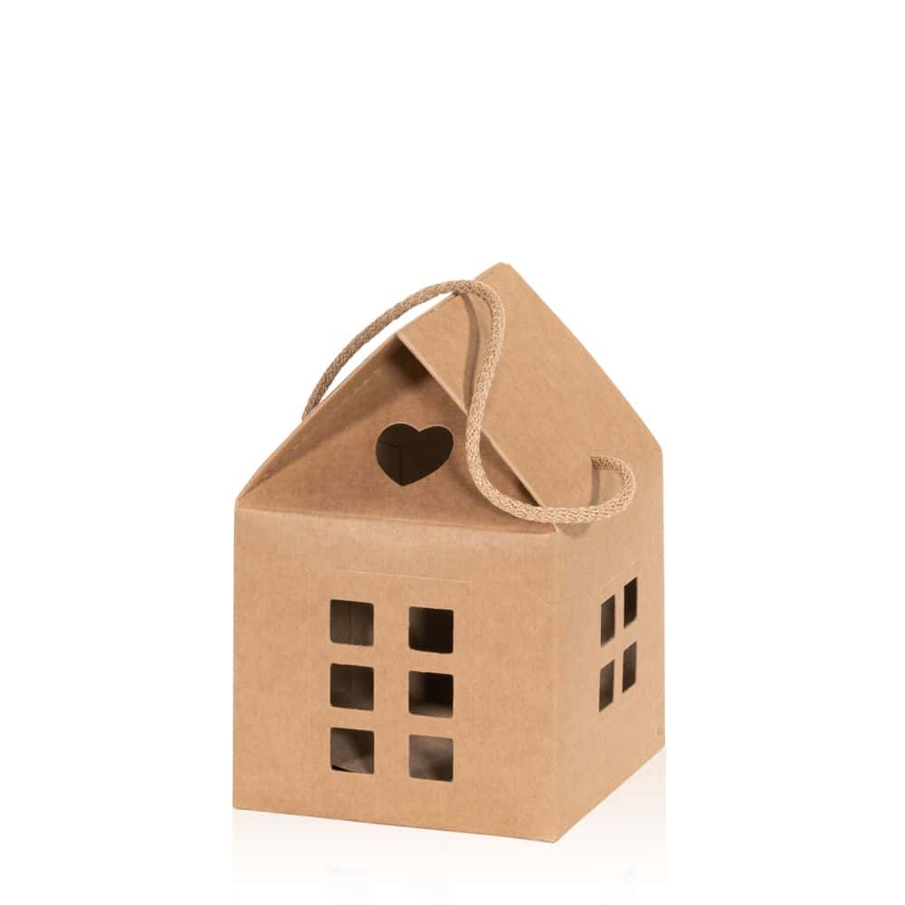 Geschenkbox Gourmet Häuschen Natur Pur mit Stoffhenkel und Fenster 120 x 120 x 110/170 mm (klein) Geschenkbox Gourmet Häuschen Natur Pur mit Stoffhenkel und Fenster 120 x 120 x 110/170 mm (klein)