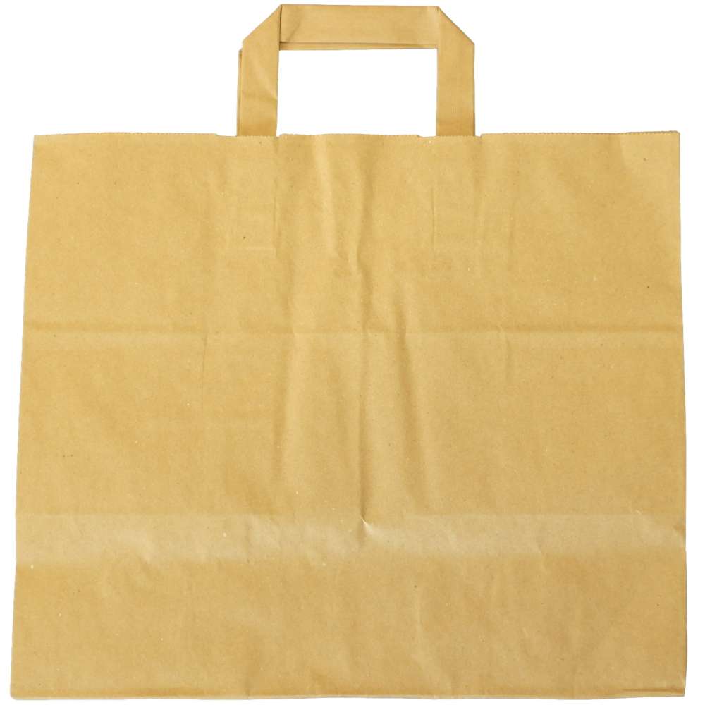 braune Kraft Papiertragetasche 320 + 170 x 270 mm