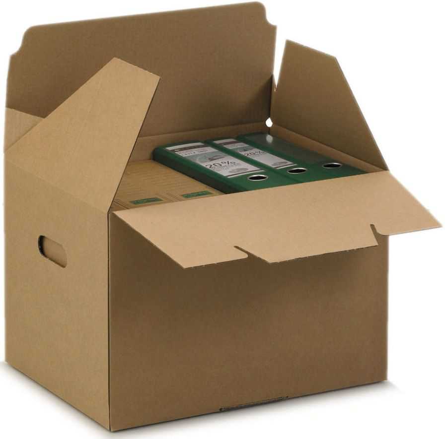 Lagerbox für Ordner "ECO", braun, 426 x 326 x 295 mm