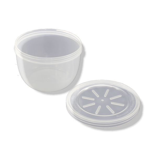 Mehrweg Suppenschalen mit Deckel, transparent 500 ml (Ø 110 x 75 mm)