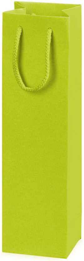 Geschenktüten Streifenprägung 1er Wein/Sekt Limette