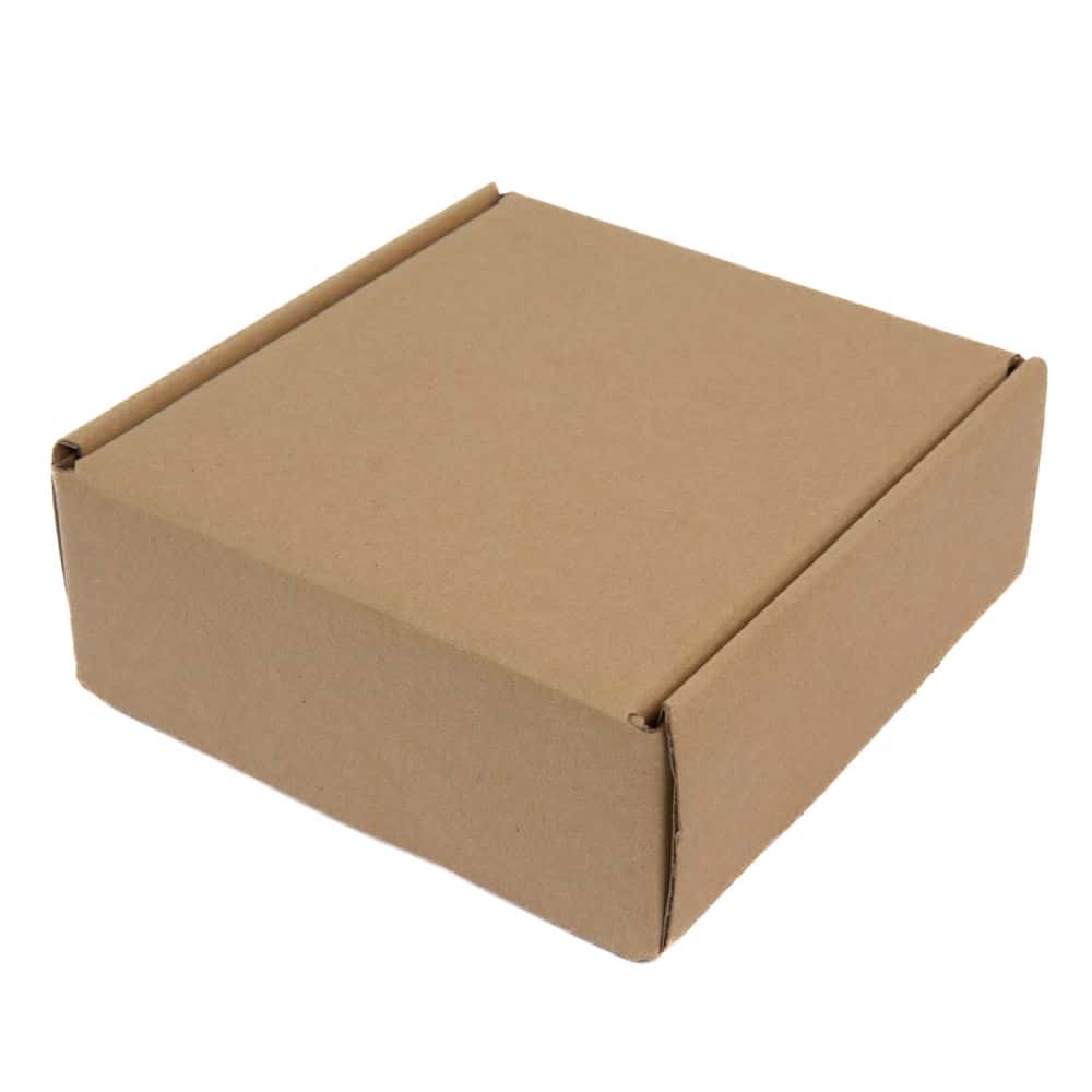 Geschenkbox Present quadratisch 110 x 110 x 40 mm Natur