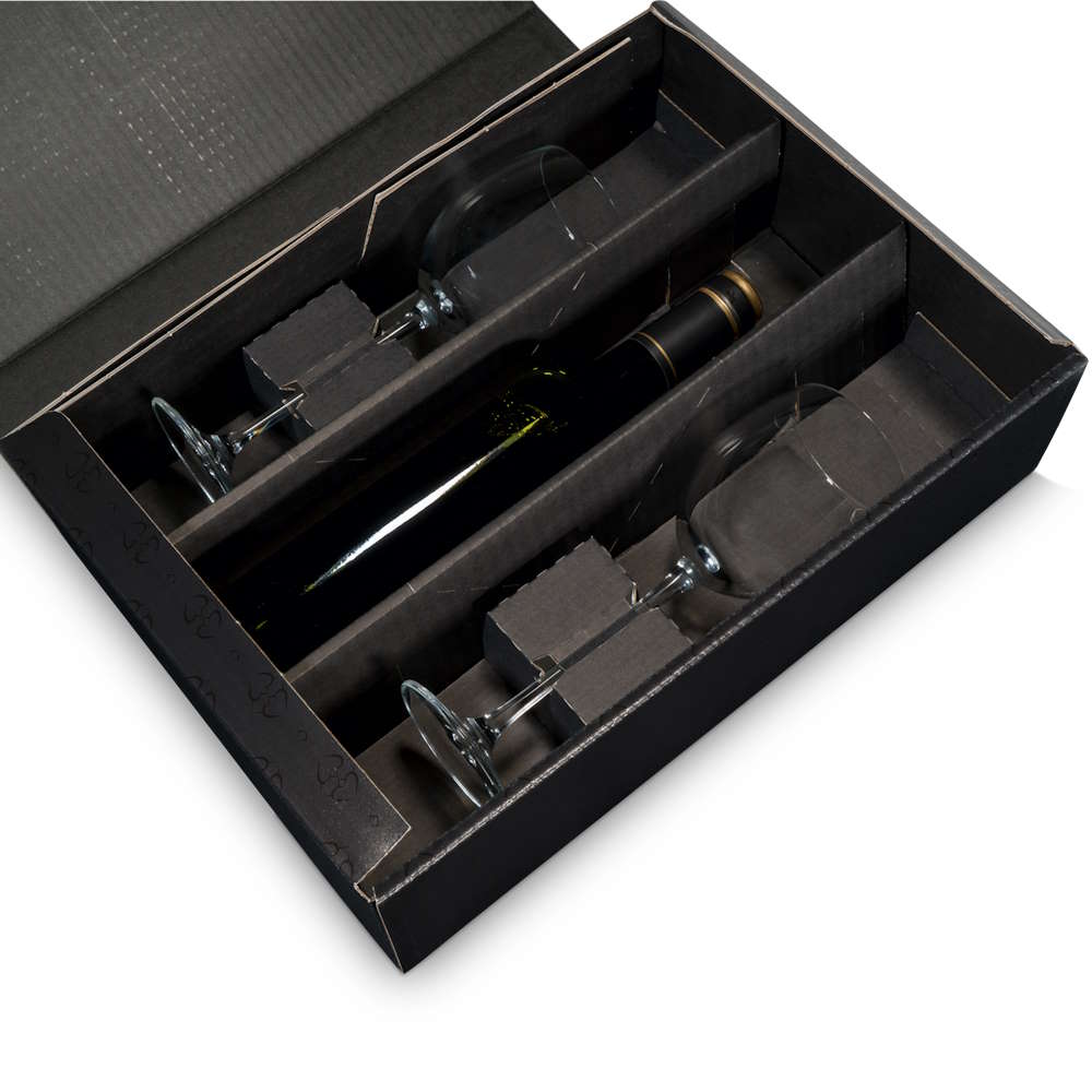 Glas Einlage für Geschenkbox 360/380 mm Schwarz