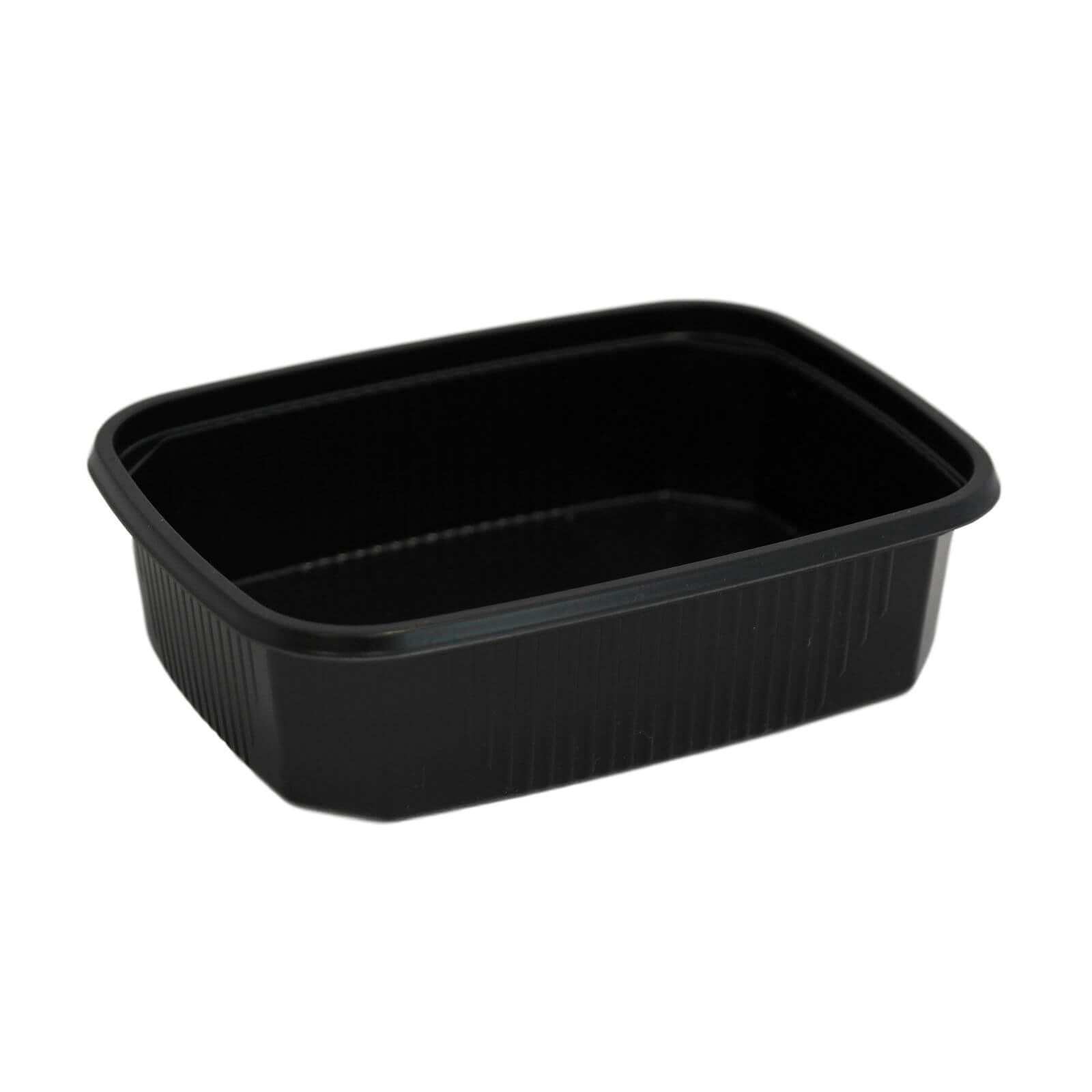 schwarzer Feinkostbecher PS 125 ml (108 x 82 x 29 mm)