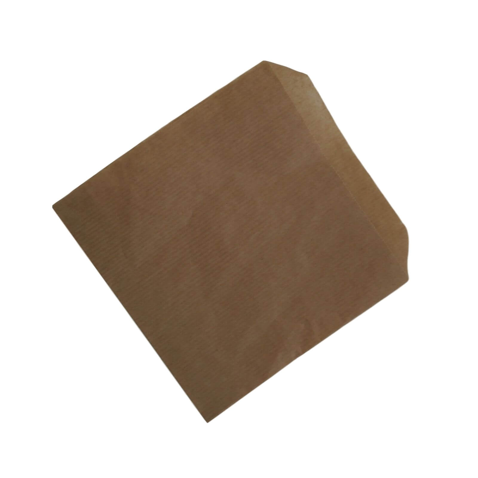 Flachbeutel, Anfasspapier braun Kraftpapier 16 x 15 cm (ohne Druck)