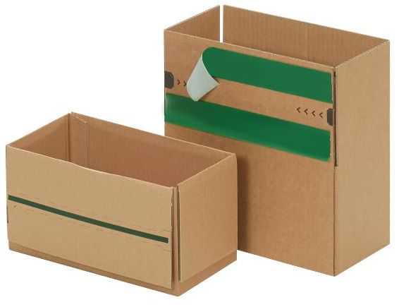 Versandkarton "Premium SuperFlap" mit Steckboden, 1-wellig 235 x 115 x 120 mm