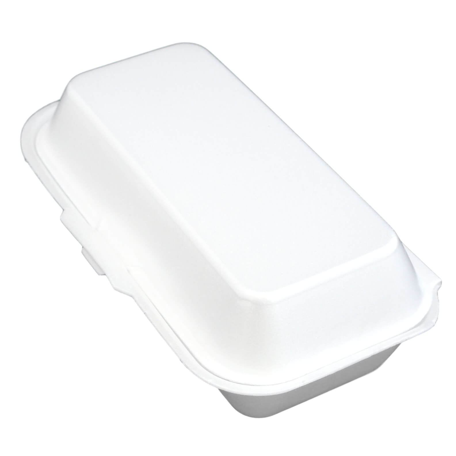 Thermo-Klappbox Lunchbox XPS Styropor weiß, 215 x 125 x 65 mm
