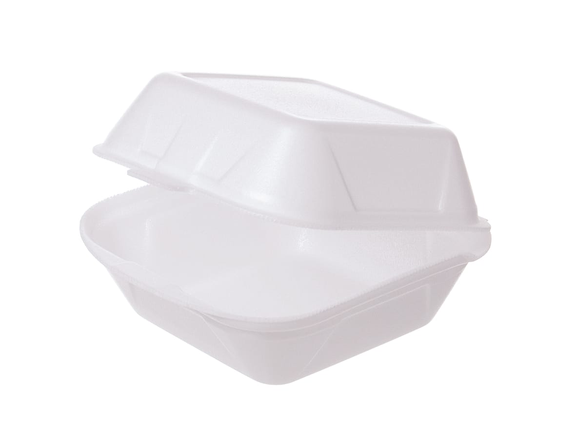 Burgerbox Styropor weiß, IP7, 120 x 120 x 74 mm