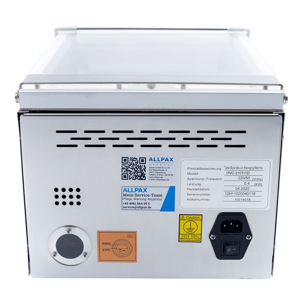 Allpax Kammervakuumierer KV 210