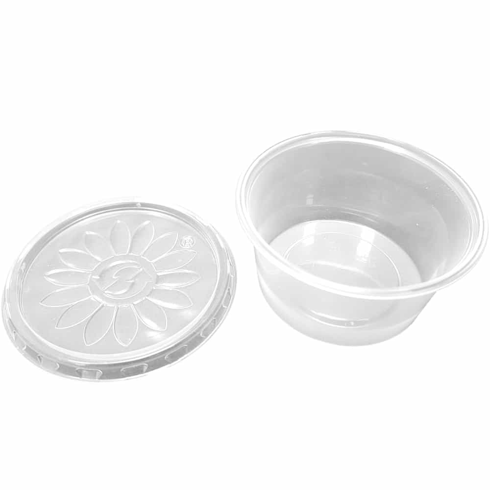 transparenter Dressingbecher, Feinkostbecher, Kombipack, PP, 80 ml