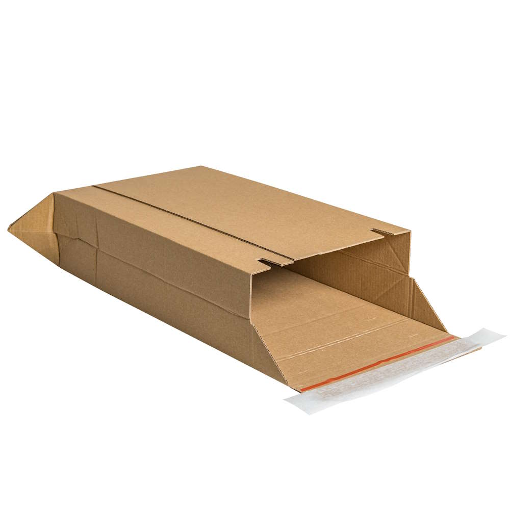 DHL Kleinpaket 350 x 250 x 80 mm (Außenmaß) Versandtasche braun aus Wellpappe