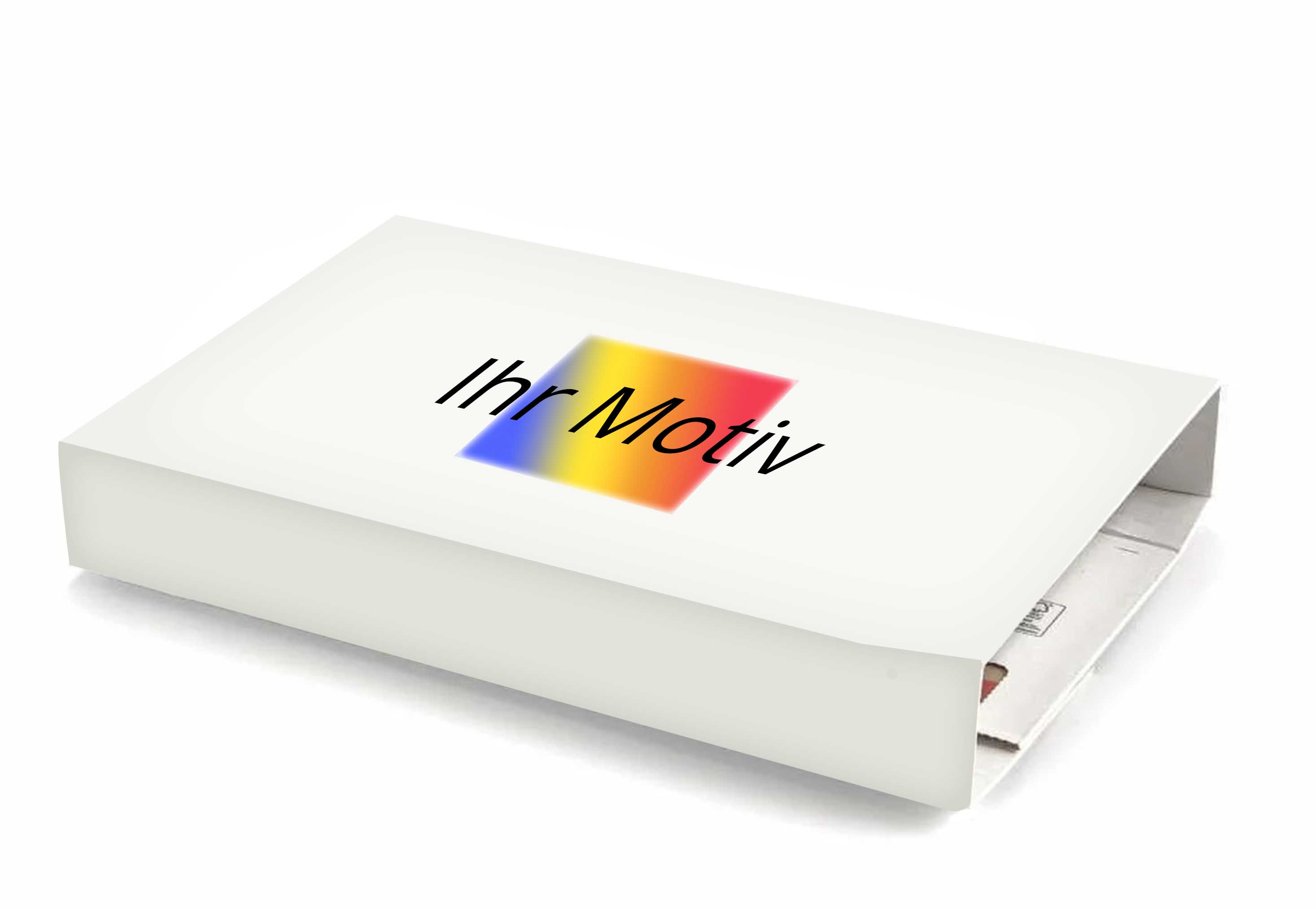 305 x 230 x 0 - 92 mm A4 Versandverpackung weiß mit Digitaldruck freie Positionierung - Druckfläche bis 30 %