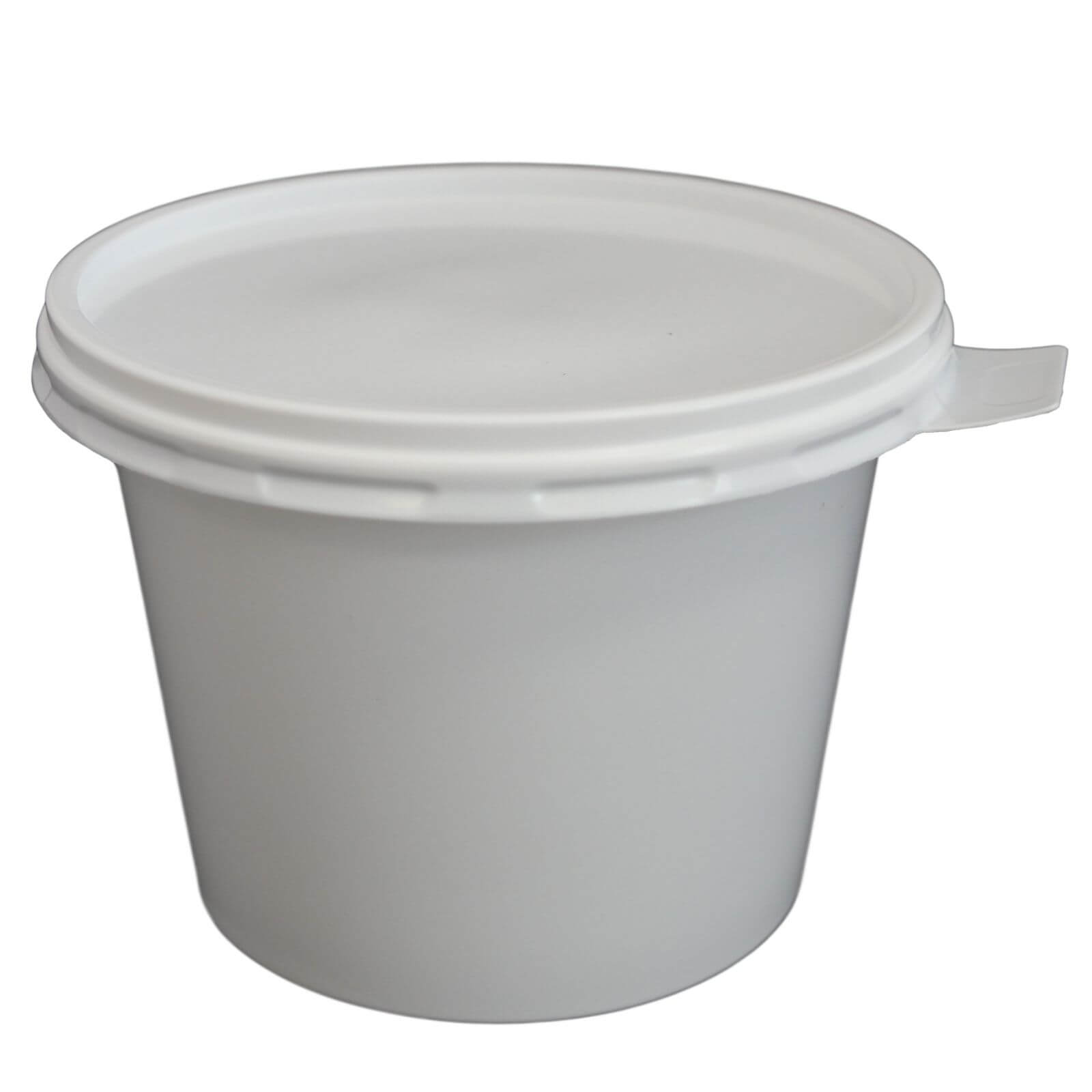 weißer Feinkostbecher mit Deckel PP 1000 ml (Ø 146 x 103 mm)