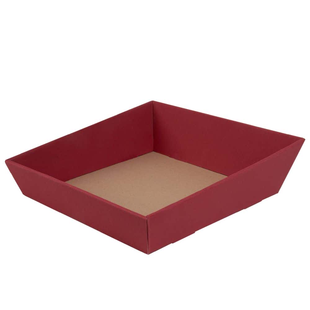 Präsentkorb quadratisch 230 x 230 mm Bordeaux