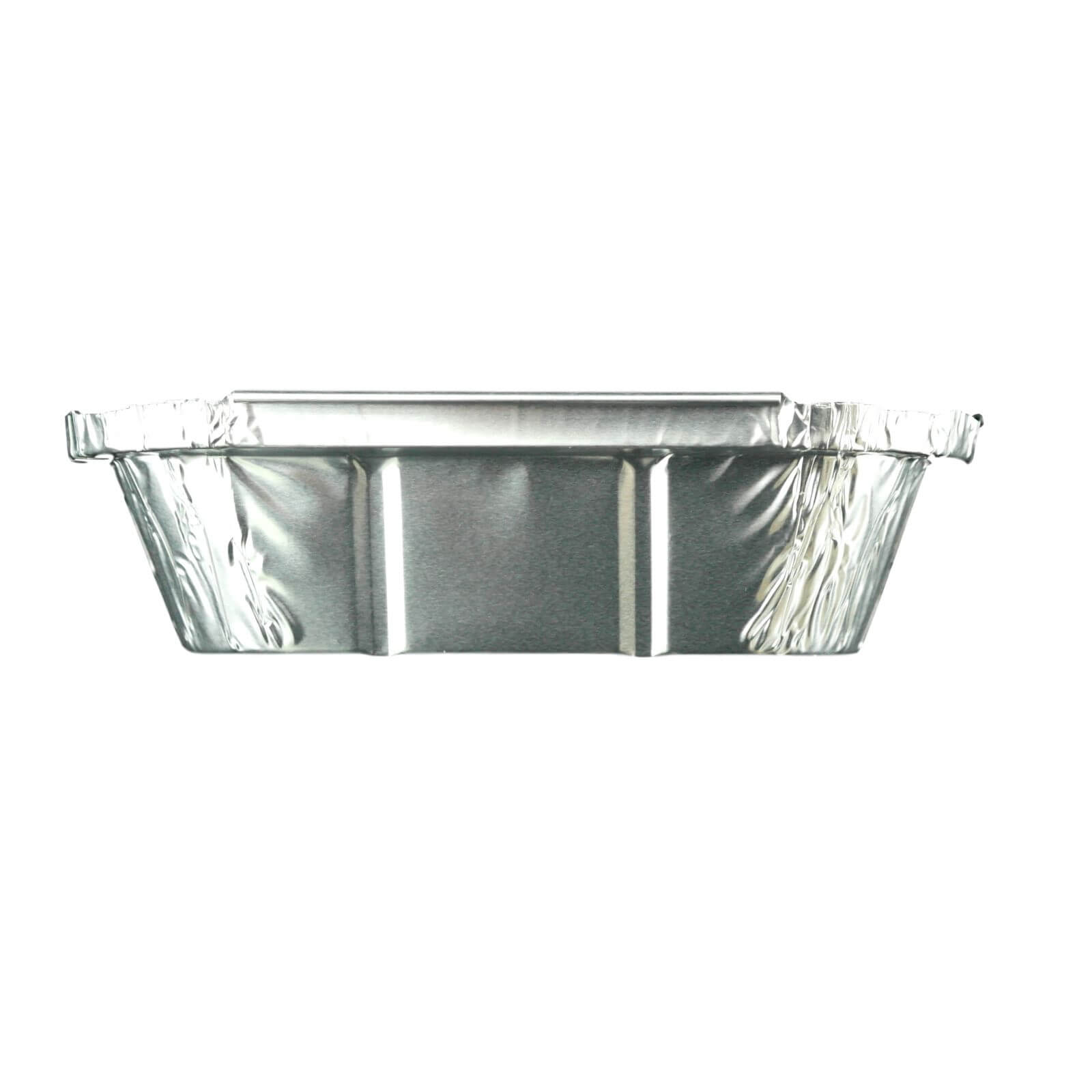 Aluschale eckig ungeteilt (mit Knickrand) 160 x 160 x 32 mm (R25L) (ca. 560 ml)