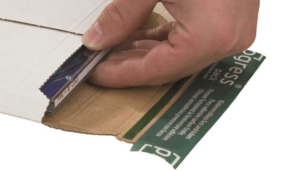 Versandtasche "Premium" Wellpappe, weiß 145 x 190 x 0-25 mm (CDs)