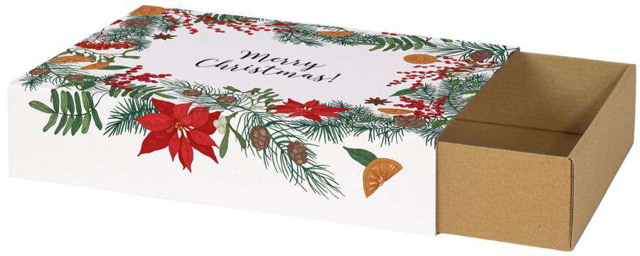 Geschenkbox Schuber "Merry Christmas" 250 x 180 x 50 mm Geschenkbox Schuber "Merry Christmas" 250 x 180 x 50 mm