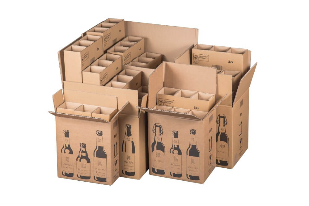 Bierversandkarton Flex 12er  für Großabnehmer 0,33 l - 0,5 l, nur Umkarton, für 12 Flaschen