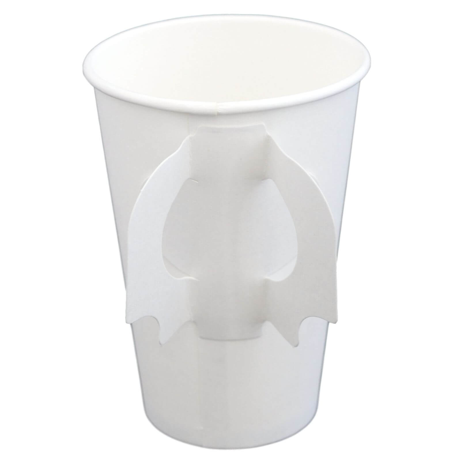 weißer Papp Trinkbecher mit Henkel 0,2 l