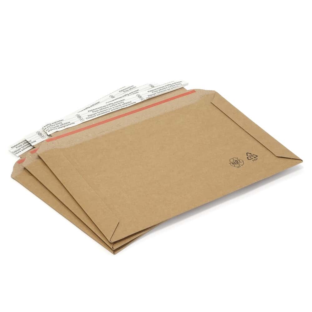 Versandtasche aus Wellpappe, Querbefüllung, braun 275 x 185 x 0-32 mm (DIN B5+)