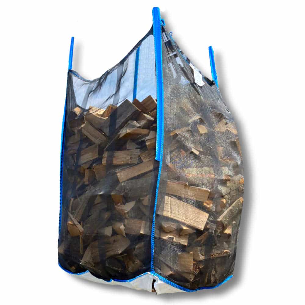 Big Bag Holz, Sternboden, Netzgittergewebe 4-seitig, 100 x 100 x 160 cm