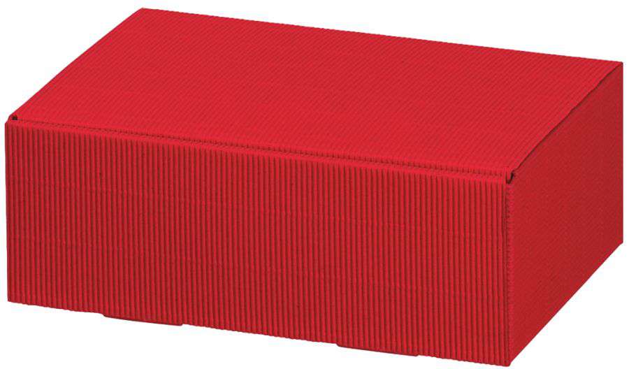 Geschenkbox offene Welle 1er Bocksbeutel rot Geschenkbox offene Welle 1er Bocksbeutel rot