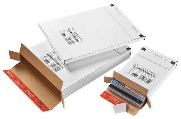 Versandkarton portooptimiert, weiß 244 x 344 x 15 mm (Großbrief)