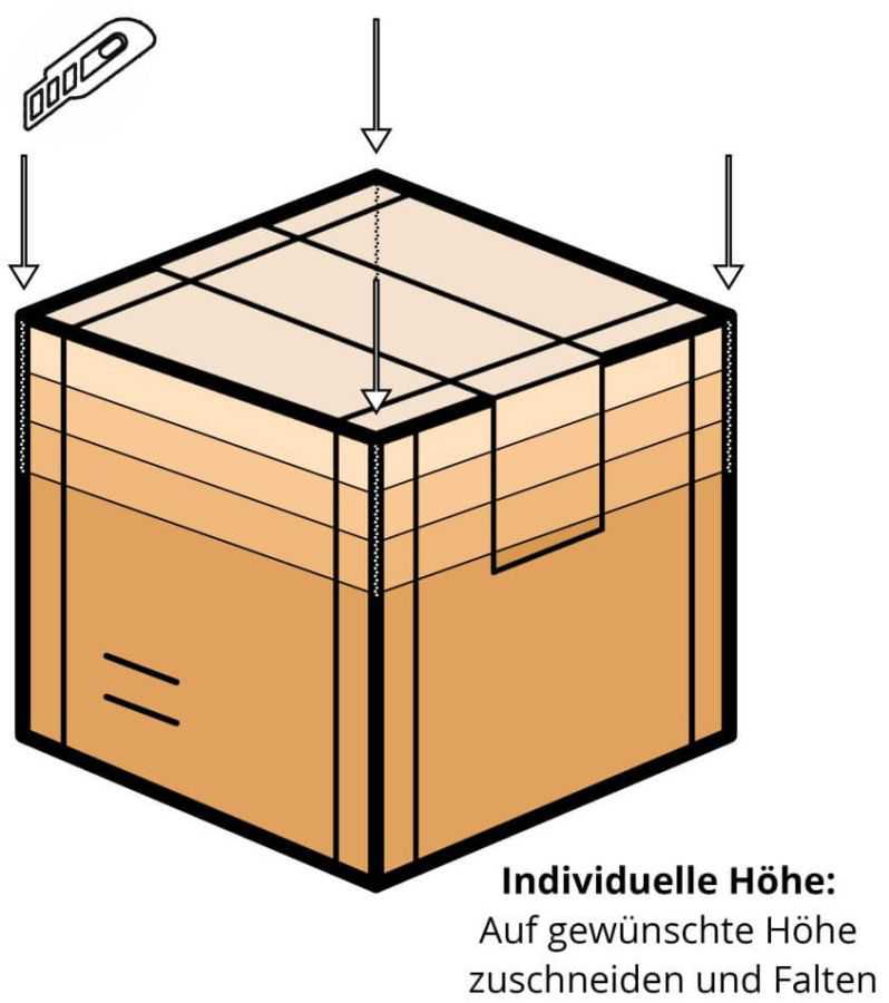 Blitzbodenkarton HR 305 x 228 x 70-160 mm