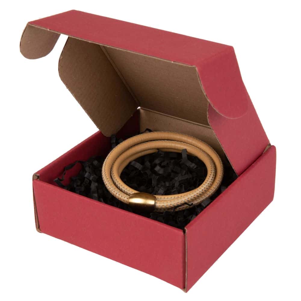 Geschenkbox Present quadratisch 110 x 110 x 40 mm Bordeaux