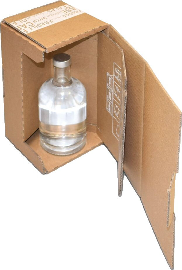 Flaschenkarton für Hochprozentiges Sortenrein 1 Flasche