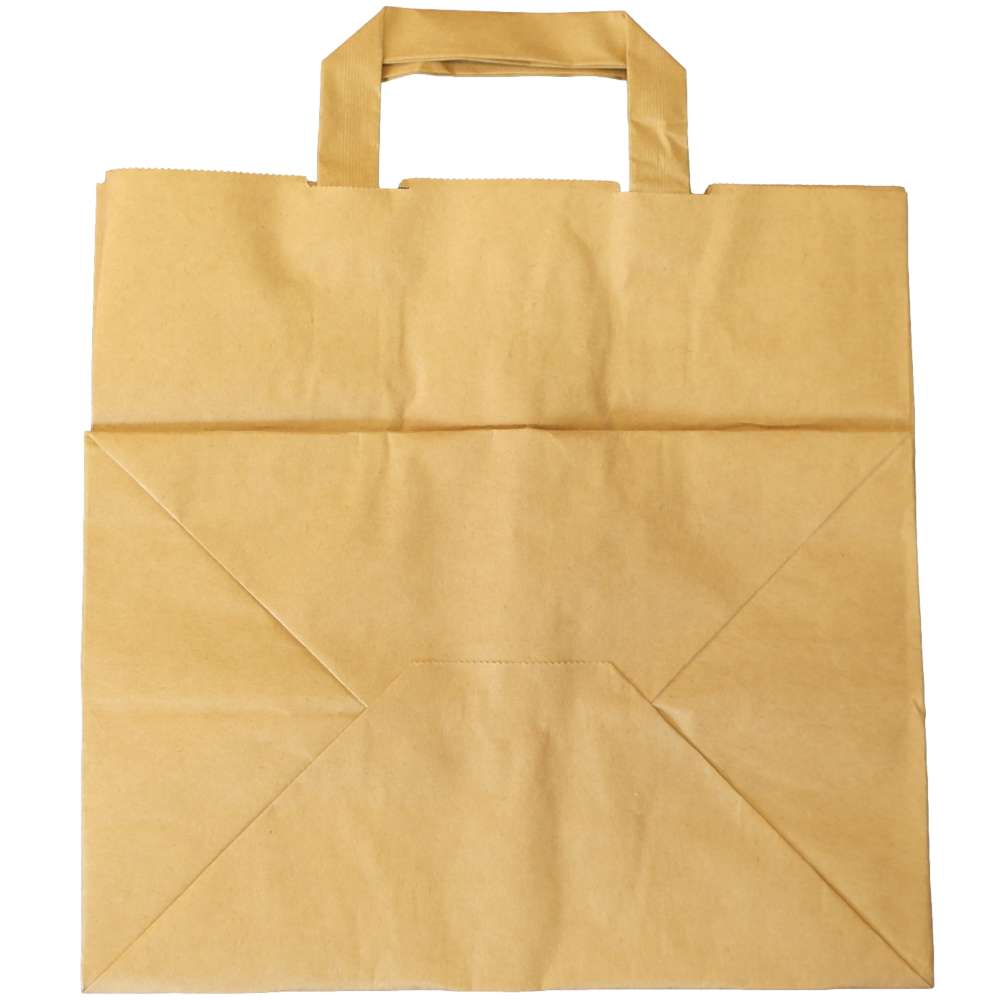 braune Kraft Papiertragetasche 260 + 170 x 250 mm