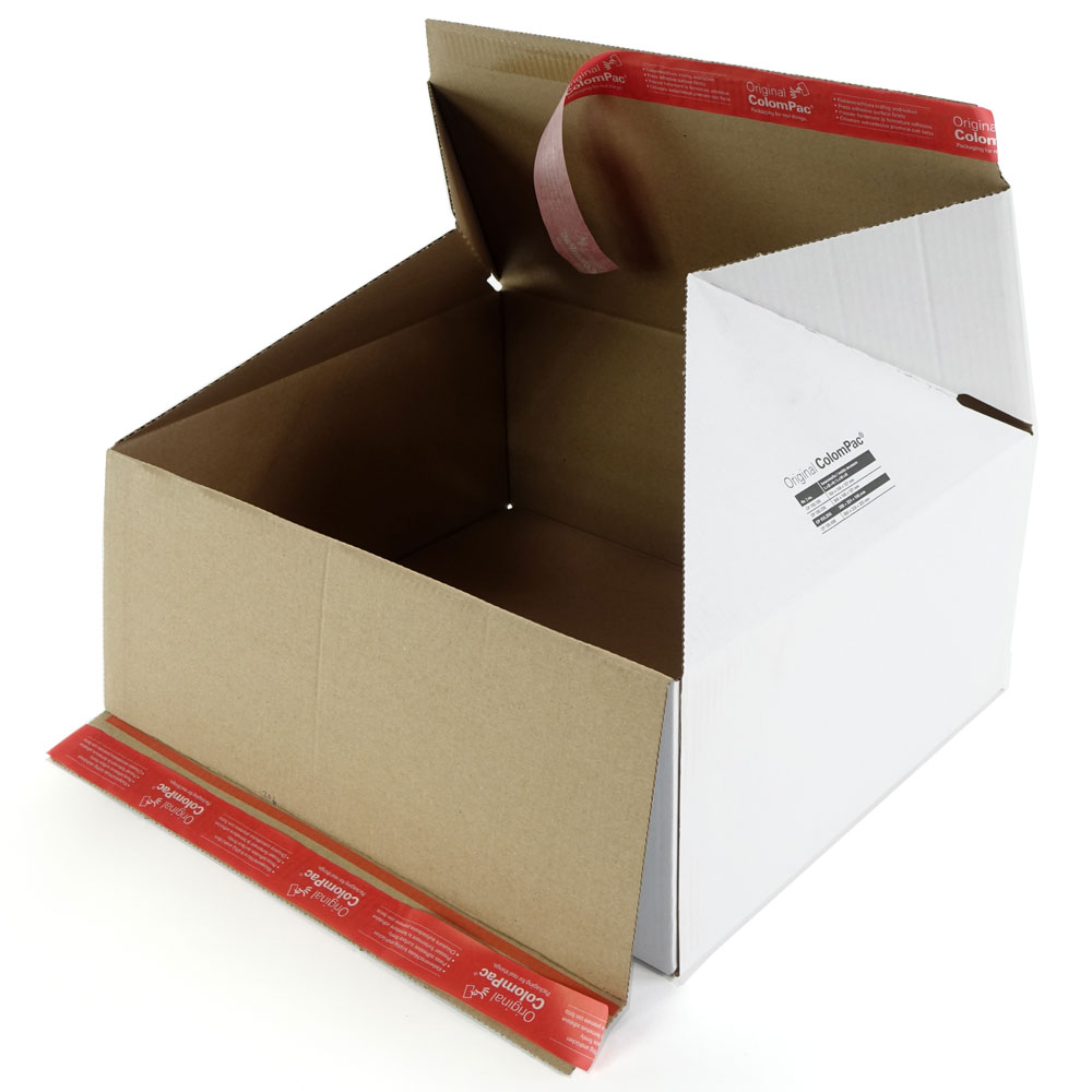 Blitzbodenkarton wiederverschließbar, Z-Faltung, weiß 389 x 324 x 160 mm