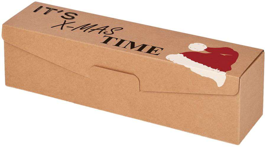 Geschenkbox Natur "X-Mas Time" 1er Wein/Sekt Geschenkbox Natur "X-Mas Time" 1er Wein/Sekt