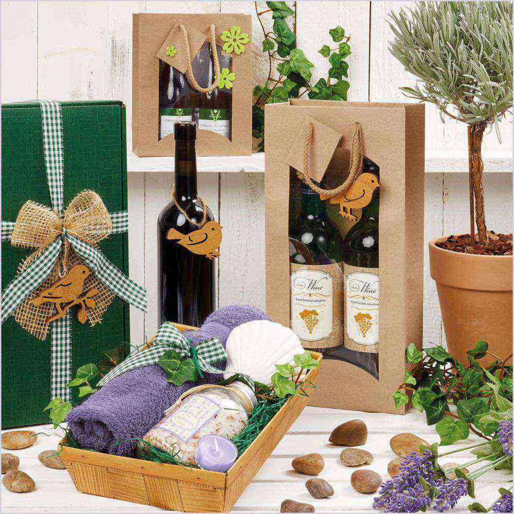 Tragetasche Kraftpapier Natur mit Fenster 1er Bocksbeutel