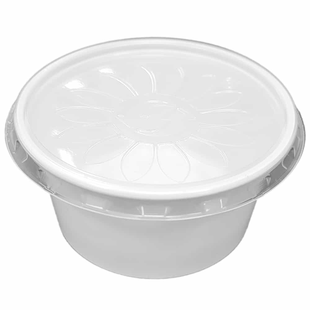 weißer Dressingbecher, Feinkostbecher, Kombipack, PP, 80 ml