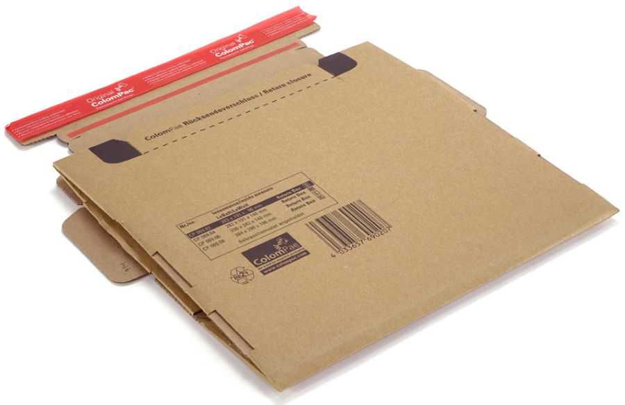 wiederverschließbare Kartons, braun 282 x 191 x 90 mm