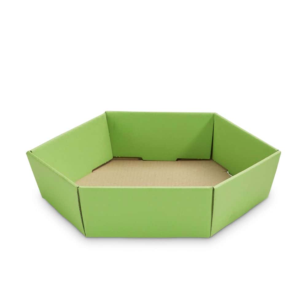 Präsentkorb sechseckig 225 x 200 x 50 mm Apfelgrün